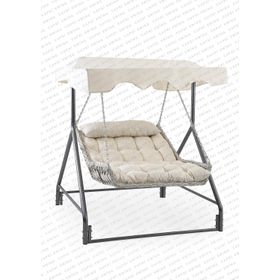 Capri Swing Capri Bed Çiftli Rattan Cappuccino Bahçe Balkon Salıncağı