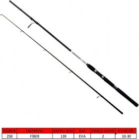 Captain 10-30 gr Atar 240 cm 1458 Fanatic Spin 2 Parça Spin Kamış