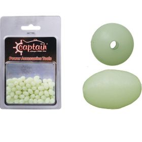Captain 100'lü Paket 10 mm Glow Boncuk Oval Çapari ve Takım Boncuğu