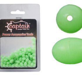 Captain 100'lü Paket 10 mm Glow Boncuk Oval Çapari ve Takım Boncuğu
