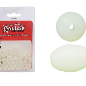 Captain 100'lü Paket 10 mm Glow Boncuk Oval Çapari ve Takım Boncuğu