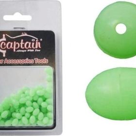 Captain 100'lü Paket 10 mm Glow Boncuk Oval Çapari ve Takım Boncuğu