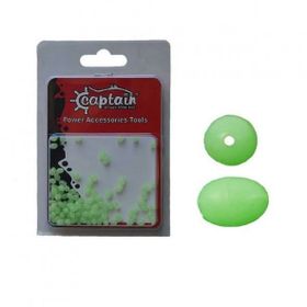 Captain 100'lü Paket 7 mm Glow Boncuk Oval Çapari ve Takım Boncuğu