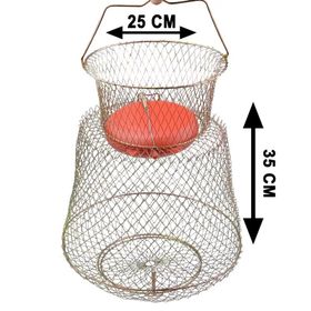 Captain 12 mm 25x35 cm Göz Şamandralı Tel Livar Balık Sepeti