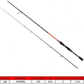Captain 1430 5 25 gr Atar 238 cm Argento Spin 2 Parça Spin Kamış
