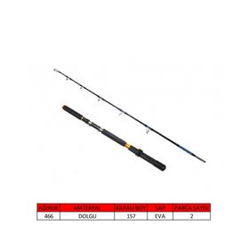 Captain 1435 4-10 lbs Atar 210 cm Corda Boat 2 Parça Solid Tekne Kamışı