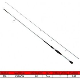 Captain 1450 Fukushi Spin 8 38 gr Atar 275 cm 2 Parça Spin Kamış