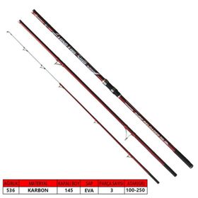 Captain 1454 100-250 GR Atar Longfire 420 CM 3 Parça Surf Kamış