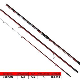Captain 1454 100-250 GR Atar Longfire 420 CM 3 Parça Surf Kamış