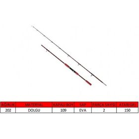 Captain 1498 150 gr Atar Shirasu Boat 2 Parça Solid Tekne Kamışı