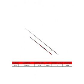 Captain 1498 150 gr Atar Shirasu Boat 2 Parça Solid Tekne Kamışı