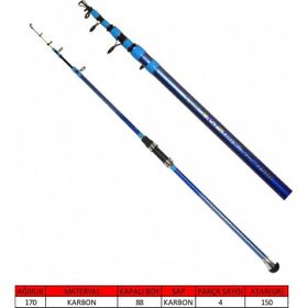 Captain 1501 Cast Strong Tele Boat 150 gr 165 Teleskopik Tekne Kamışı