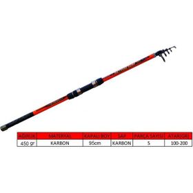 Captain 1696 100-200 gr Atar Method 390 cm Tele Surf Kamış