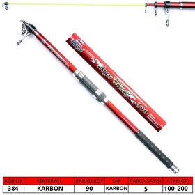Captain 1900 Argos 100-200 gr Atar 390 cm Tele Surf Kamış
