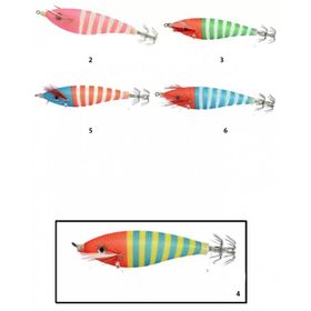 Captain 3004 8 cm 4 Zebra Squid Kalamar Zokası