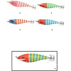 Captain 3004 8 cm 4 Zebra Squid Kalamar Zokası