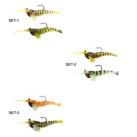 Captain 3048 Magic Shrimp 2'li Set 3D Silikon Karides 50 mm 3.7 gr Suni Yem