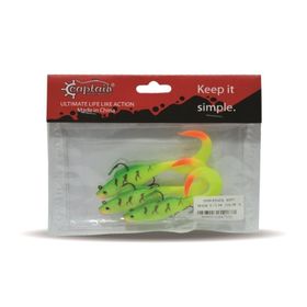 Captain 3559 Pencil Soft 10 cm Levrek Silikonu 3'lü Suni Balık