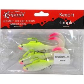 Captain 3559 Pencil Soft 10 cm No: 6 Levrek Silikonu 3'lü Suni Balık