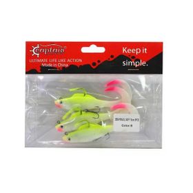 Captain 3559 Pencil Soft 10 cm No: 6 Levrek Silikonu 3'lü Suni Balık