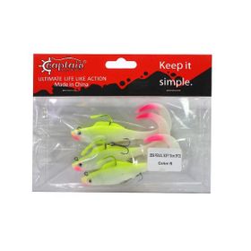 Captain 3559 Pencil Soft 10 cm No: 6 Levrek Silikonu 3'lü Suni Balık