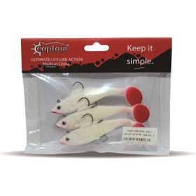 Captain 3567 Cracker Soft 10 cm Levrek Turna Silikonu 3'lü Set Suni Balık