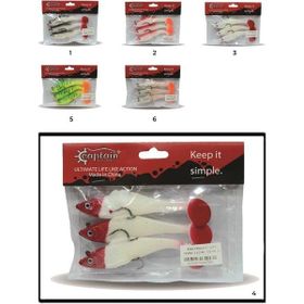Captain 3567 Cracker Soft 10 cm Levrek Turna Silikonu 3'lü Set Suni Balık