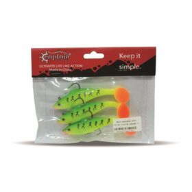 Captain 3567 Cracker Soft 10 cm Levrek Turna Silikonu 3'lü Set Suni Balık
