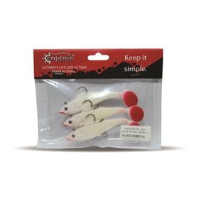 Captain 3567 Cracker Soft 10 cm Levrek Turna Silikonu 3'lü Set Suni Balık
