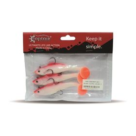 Captain 3567 Cracker Soft 10 cm Levrek Turna Silikonu 3'lü Set Suni Balık