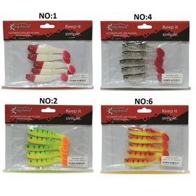 Captain 3569 Style Soft 8 cm 5.5 gr 5'li Paket Silikon Yem