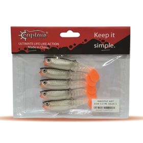 Captain 3569 Style Soft 8 cm Levrek Silikonu 5'li Paket Suni Yem
