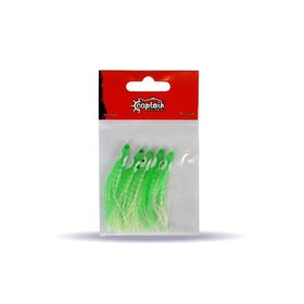 Captain 3594 1 Octopus Curly 6 cm Ahtapot Sübye 5'li Paket Suni Yem
