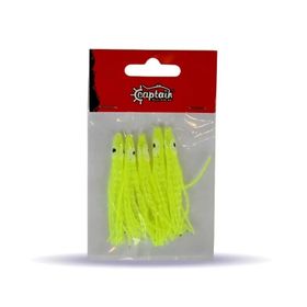 Captain 3594 1 Octopus Curly 6 cm Ahtapot Sübye 5'li Paket Suni Yem