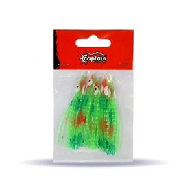 Captain 3594 5 Octopus Curly 6 cm Ahtapot Sübye 5'li Paket Suni Yem