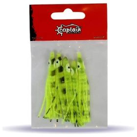 Captain 3594 8 Octopus Curly 6 cm Ahtapot Sübye 5'li Paket Suni Yem