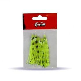 Captain 3594 8 Octopus Curly 6 cm Ahtapot Sübye 5'li Paket Suni Yem