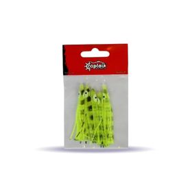 Captain 3594 8 Octopus Curly 6 cm Ahtapot Sübye 5'li Paket Suni Yem