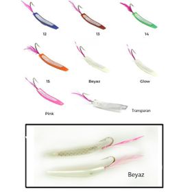 Captain 3625 14 Feather Jig 5 cm 2'li Paaket Silikon Suni Yem
