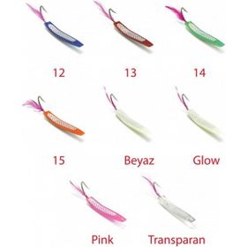 Captain 3625 15 Feather Jig 5 cm 2'li Paket Silikon Suni Yem