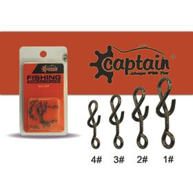 Captain 5019 Black-Nıcel No:4 15'li Inox Maket Klipsi