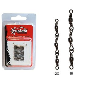 Captain 5105 3 Zincir Fırdöndü 10'lu Black Nikel