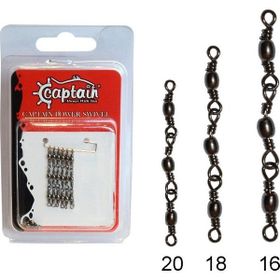 Captain 5105 3 Zincir Fırdöndü 10'lu Black Nikel
