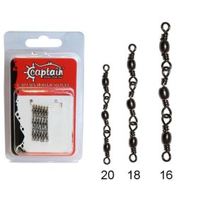 Captain 5105 3 Zincir Fırdöndü 10'lu Black Nikel
