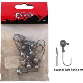 Captain 6429 10'lu Paket 2/0 8 gr Jig Head Cracker Ball