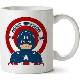 Captain America Lego Patriotic Supersoldier Baskılı Kupa