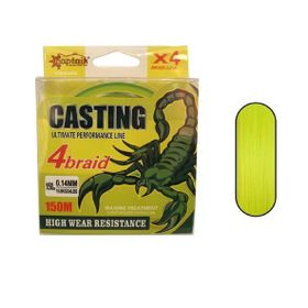 Captain Casting PE 4 Kat 0.23 mm 150 m Sarı Spin İp Misina