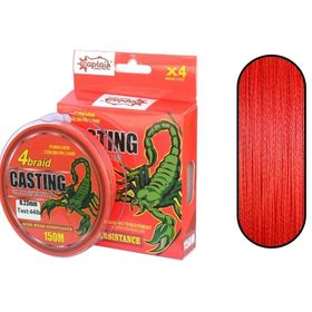 Captain Casting PE 4 Kat 150 mt Kırmızı 0.23 mm Spin İp Misina