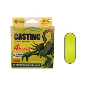 Captain Casting PE 4 Kat 150 mt Sarı 0.06 mm Misina