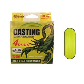 Captain Casting PE 4 Kat 150 mt Sarı 0.08 mm Misina